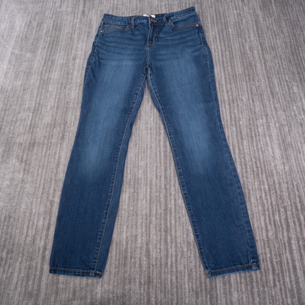 LC Lauren Conrad Skinny Jeans Womens 12 Blue Excellent High Rise Stretch Denim